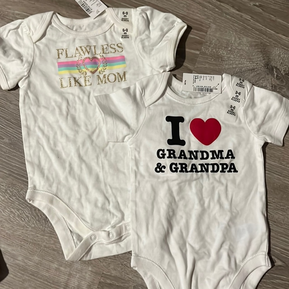 Baby bodysuits.